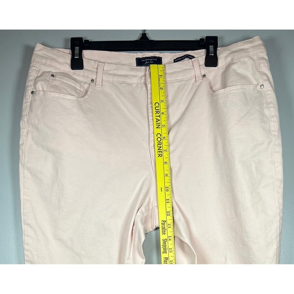 Charter Club Bristol Skinny Ankle Pants, Light Baby Pink, Plus Size 18 - Picture 4 of 7